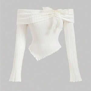 Women’s White Long Sleeve Top Size 3XL